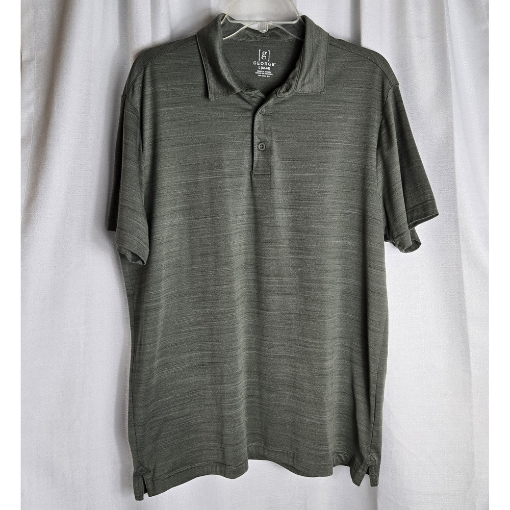 George grey/green mens polo sz‎  L